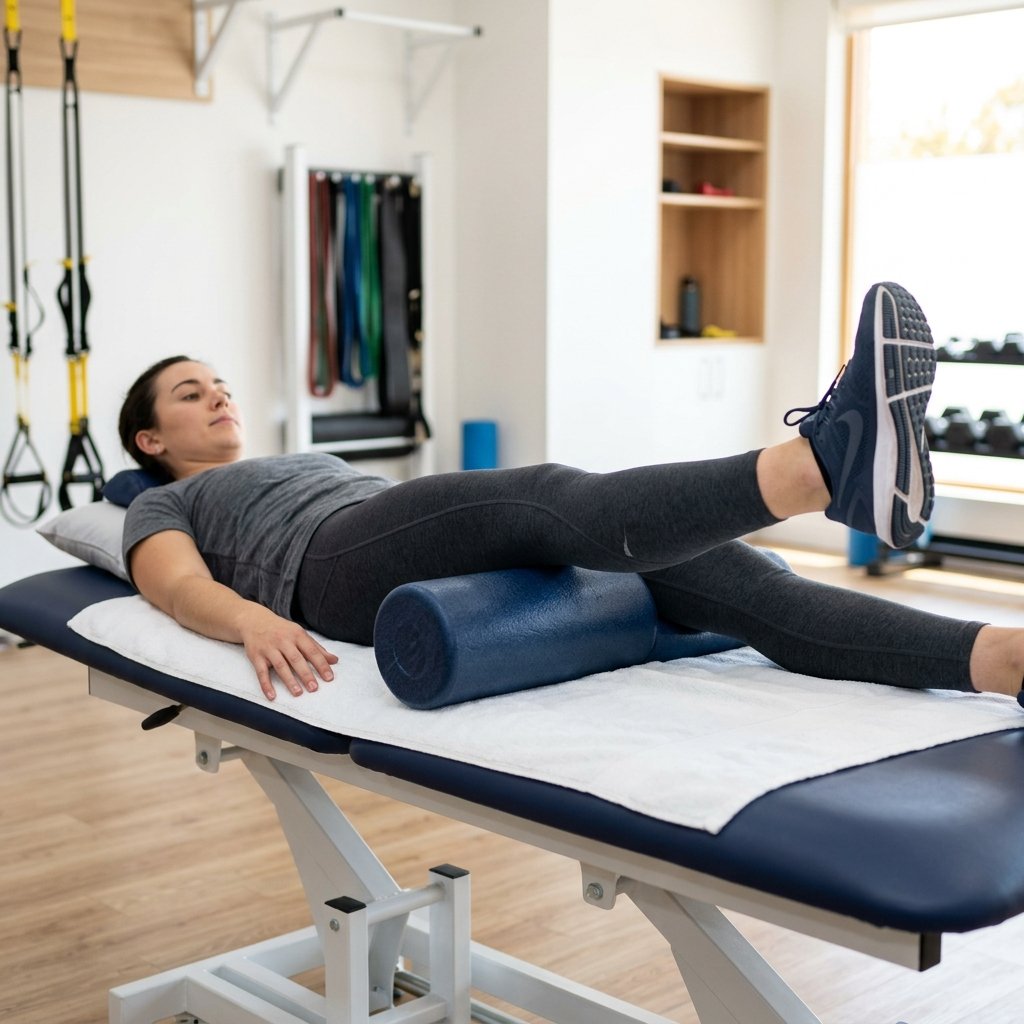 4. Short Arc Quads (Knee Extensions over a roll)